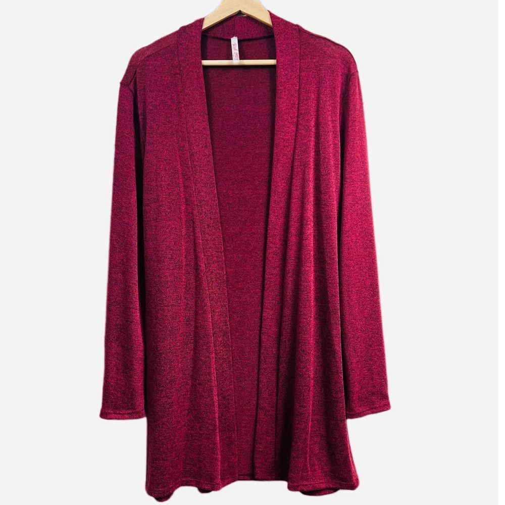 RED LOLLY Cardigan - Burgundy